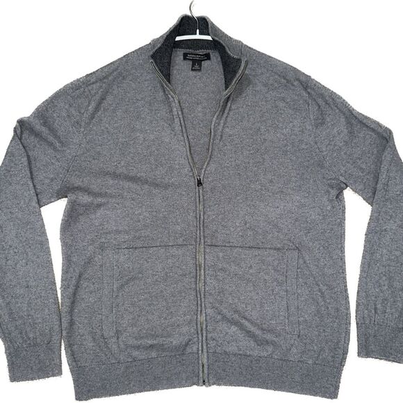 Banana Republic Other - Banana Republic Gray Zip Up Sweater with Standing Collar